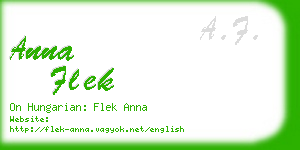 anna flek business card